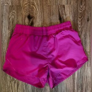 Pink shorts.